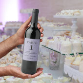 Étiquette Pour Bouteilles De Vin Mariage élégant violet