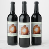 Étiquette Pour Bouteilles De Vin Mariage Enregistrer la date Photo Simple Minimal V (Bouteilles)