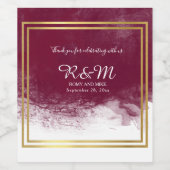 Étiquette Pour Bouteilles De Vin mariage faveurs élégantes (Étiquettes simples)