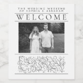 Étiquette Pour Bouteilles De Vin Mariage Feuille d'accueil des visiteurs (Étiquettes simples)