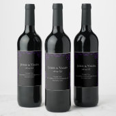 Étiquette Pour Bouteilles De Vin Mariage gothique violet et noir (Bouteilles)