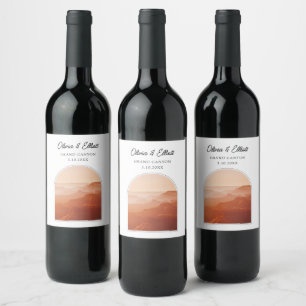 Étiquette Pour Bouteilles De Vin Mariage Grand Canyon Favoriser Personnalisé