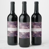 Étiquette Pour Bouteilles De Vin Mariage Imaginaire violet (Bouteilles)