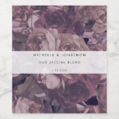 Étiquette Pour Bouteilles De Vin Mariage Imaginaire violet (Étiquettes simples)