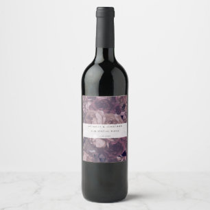 Étiquette Pour Bouteilles De Vin Mariage Imaginaire violet