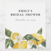 Étiquette Pour Bouteilles De Vin Mariage Lemon Citron Main Squeeze (Étiquettes simples)