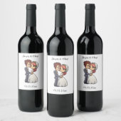 Étiquette Pour Bouteilles De Vin Mariage marié et marié (Bouteilles)