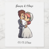 Étiquette Pour Bouteilles De Vin Mariage marié et marié (Étiquettes simples)