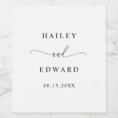 Étiquette Pour Bouteilles De Vin Mariage minimal (Étiquettes simples)