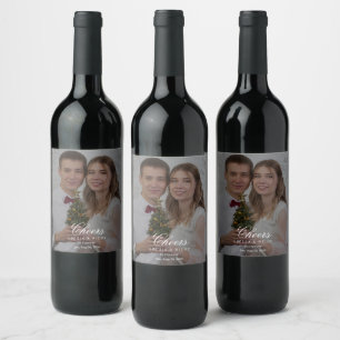 Étiquette Pour Bouteilles De Vin Mariage minimaliste d'art en ligne moderne