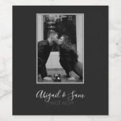 Étiquette Pour Bouteilles De Vin Mariage Modèle photo personnalisé (Étiquettes simples)