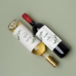 Étiquette Pour Bouteilles De Vin Mariage moderne et élégant noir<br><div class="desc">Eucalyptus verdure feuillage moderne minimaliste élégant contemporain Mariage de jardin cadeau vin étiquette autocollant. Design botanique contemporain simple. Sage vert,  bleu marine,  noir et blanc élégant colorway moderne convient printemps,  été automne,  automne et blanc cérémonies mariages.</div>