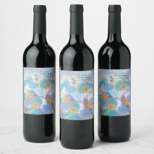Étiquette Pour Bouteilles De Vin Mariage Moderne Tropical de Plage Côtière