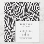 Étiquette Pour Bouteilles De Vin Mariage monochrome Motif moderne (Étiquettes simples)