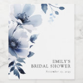 Étiquette Pour Bouteilles De Vin Mariage Naval Fleurie (Étiquettes simples)