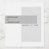 Étiquette Pour Bouteilles De Vin Mariage noir et blanc moderne (Étiquettes simples)