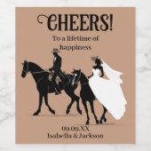 Étiquette Pour Bouteilles De Vin Mariage occidental (Étiquettes simples)