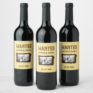Étiquette Pour Bouteilles De Vin Mariage occidental rustique 🤠 photo RECHERCHÉE