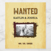 Étiquette Pour Bouteilles De Vin Mariage occidental rustique 🤠 photo RECHERCHÉE (Étiquettes simples)