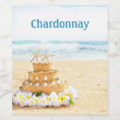Étiquette Pour Bouteilles De Vin Mariage Ocean Love Beach (Étiquettes simples)