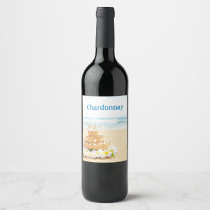 Étiquette Pour Bouteilles De Vin Mariage Ocean Love Beach