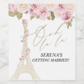 Étiquette Pour Bouteilles De Vin Mariage Parisien, Mariage thème français, (Étiquettes simples)