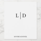 Étiquette Pour Bouteilles De Vin Mariage personnalisé minimal et simple (Étiquettes simples)