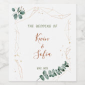 Étiquette Pour Bouteilles De Vin Mariage Personnaliser la bouteille (Étiquettes simples)