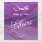 Étiquette Pour Bouteilles De Vin Mariage Purple Streaks (Étiquettes simples)