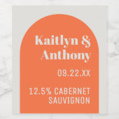 Étiquette Pour Bouteilles De Vin Mariage rétro de charme nostalgique (Étiquettes simples)