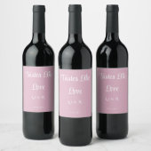Étiquette Pour Bouteilles De Vin Mariage rose Et Blanc "Les Goûts Comme L'Amour" (Bouteilles)