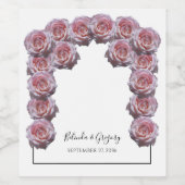 Étiquette Pour Bouteilles De Vin Mariage Rose rose clair (Étiquettes simples)