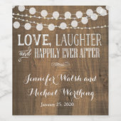 Étiquette Pour Bouteilles De Vin Mariage Rustique Bois Fiançailles Custim Vins Étiq (Étiquettes simples)