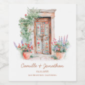 Étiquette Pour Bouteilles De Vin Mariage rustique du Mexique (Étiquettes simples)