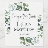 Étiquette Pour Bouteilles De Vin Mariage rustique Eucalyptus (Étiquettes simples)