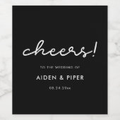 Étiquette Pour Bouteilles De Vin Mariage simple (Étiquettes simples)