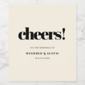 Étiquette Pour Bouteilles De Vin Mariage simple et élégant (Étiquettes simples)