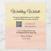 Étiquette Pour Bouteilles De Vin Mariage site web ajouter Q R code scanner ajouter (Étiquettes simples)
