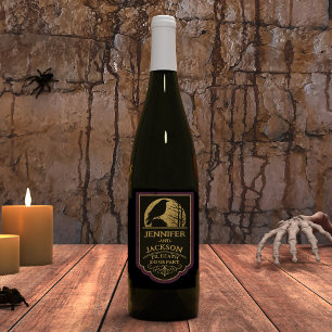 Étiquette Pour Bouteilles De Vin Mariage sur mesure Raven