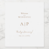 Étiquette Pour Bouteilles De Vin Mariage texte or simple (Étiquettes simples)