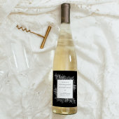 Étiquette Pour Bouteilles De Vin Mariage vert noir et blanc