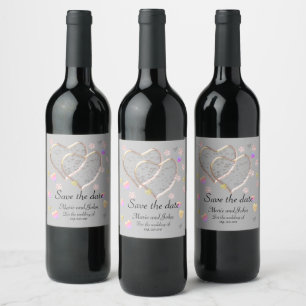 Étiquette Pour Bouteilles De Vin Mariage vintage, personnalisé