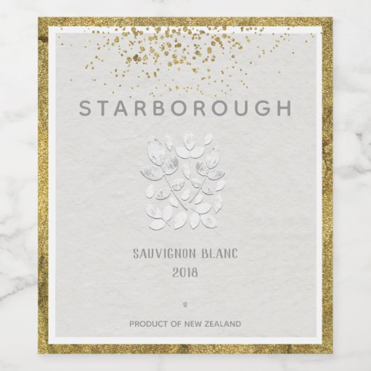 Étiquette Pour Bouteilles De Vin Mariage White Haven (Étiquettes simples)