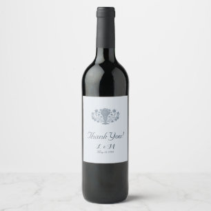 Étiquette Pour Bouteilles De Vin Marie Antoinette Rococo Dusty Merci bleu
