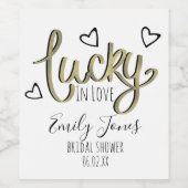 Étiquette Pour Bouteilles De Vin Mariée Chanceuse Fête de Fiançailles (Étiquettes simples)