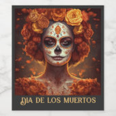 Étiquette Pour Bouteilles De Vin Marigold Spirit, coutume (Étiquettes simples)