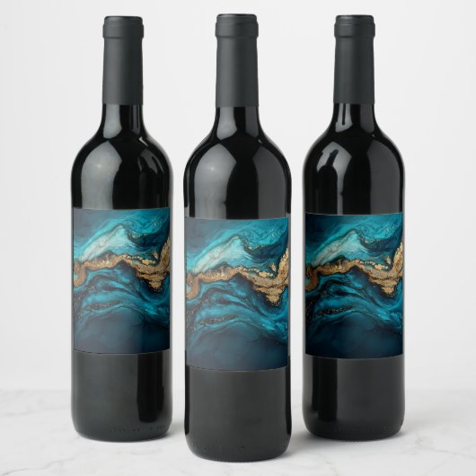 Étiquette Pour Bouteilles De Vin Marine abstrait (Bouteilles)