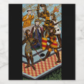 Étiquette Pour Bouteilles De Vin Martyre de Saint Thomas de Canterbury (Étiquettes simples)