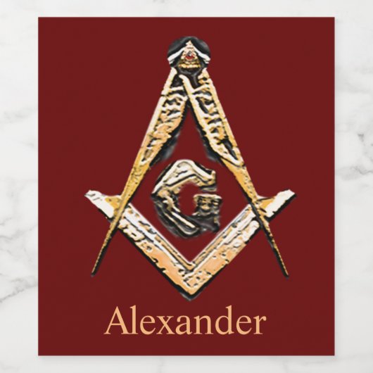 Étiquette Pour Bouteilles De Vin Masonic Minds (Étiquettes simples)