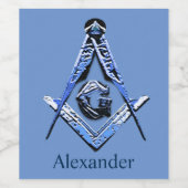 Étiquette Pour Bouteilles De Vin Masonic Minds (Étiquettes simples)
